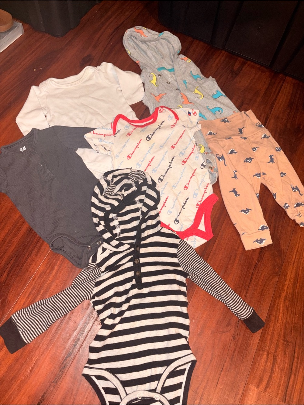 Carter's Gray and White Striped Baby Sweater
